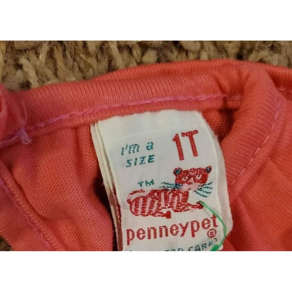Vintage Red And White Penneypet Girls Blouse Shirt 1t doll shirt‎